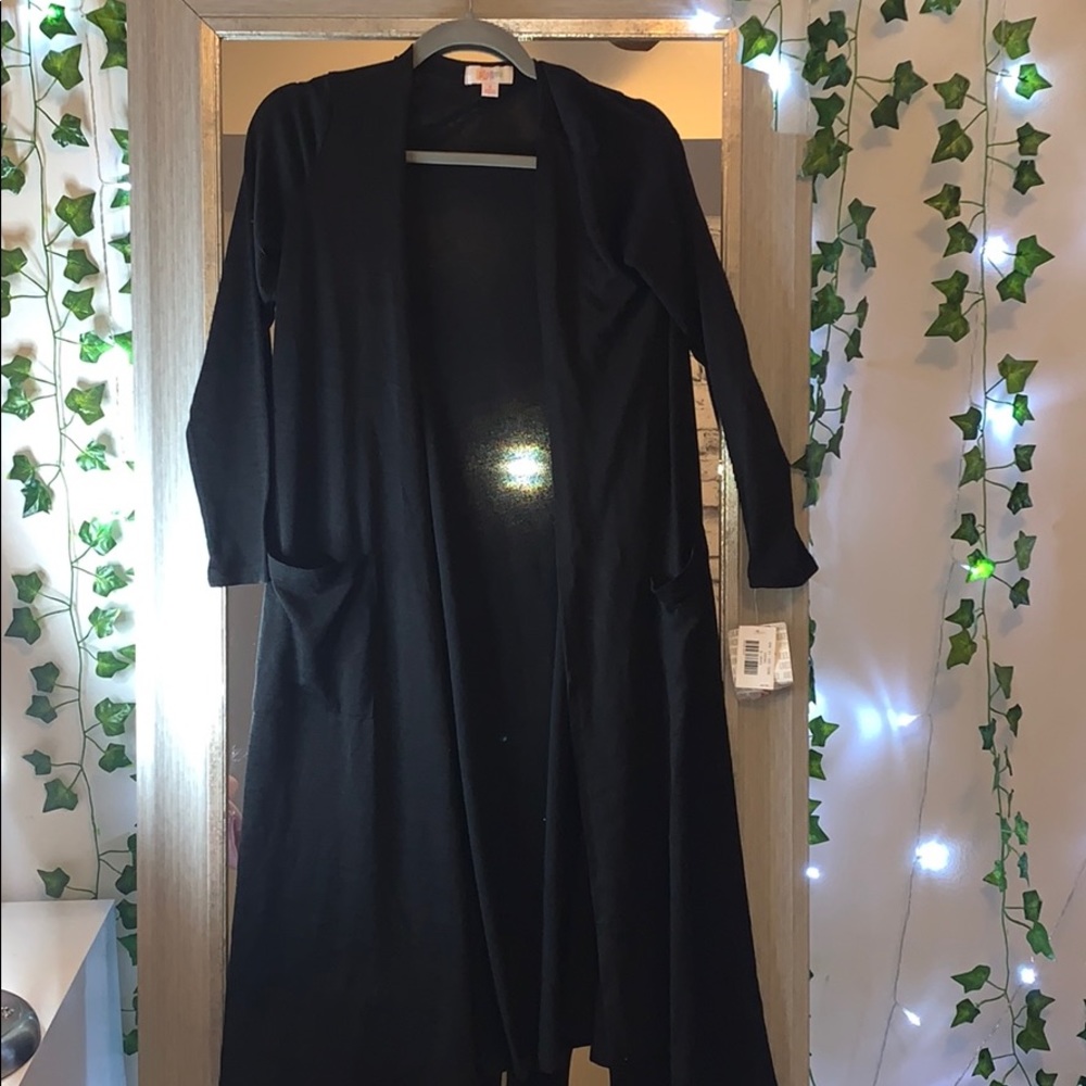 Long black Lula roe cardigan